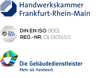Logos - Handwerkskammer Frankfurt-Rhein-Main - ZDH Zert - Die Gebäudedienstleister